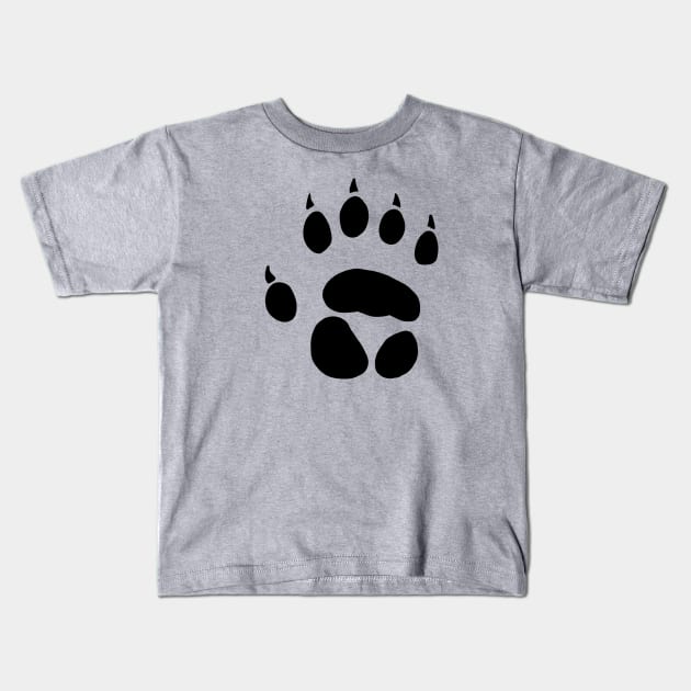 werewolf pawprint (no text) Kids T-Shirt by raychromatic